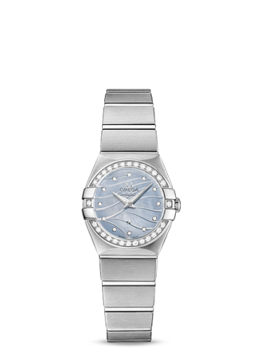 Omega Constellation Quartz 24 Brushed Stainless Steel / Diamond / Blue MOP